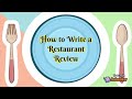 How to Write a Restaurant Review