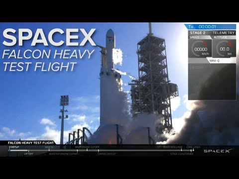 Watch the SpaceX Falcon Heavy rocket test flight