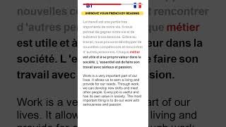 Learn French with a Simple Text About Work 🇫🇷 #learnfrench #practicefrench #slowfrench #french