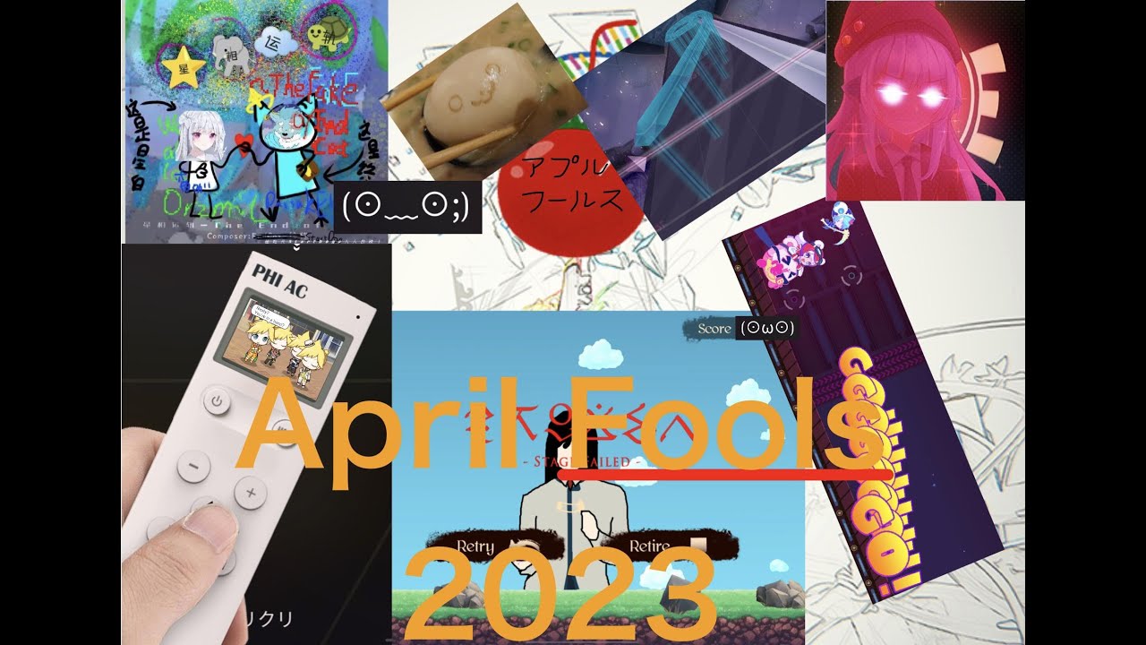 Trying out as many April Fools songs as I can in mobile Rhythm Game ...