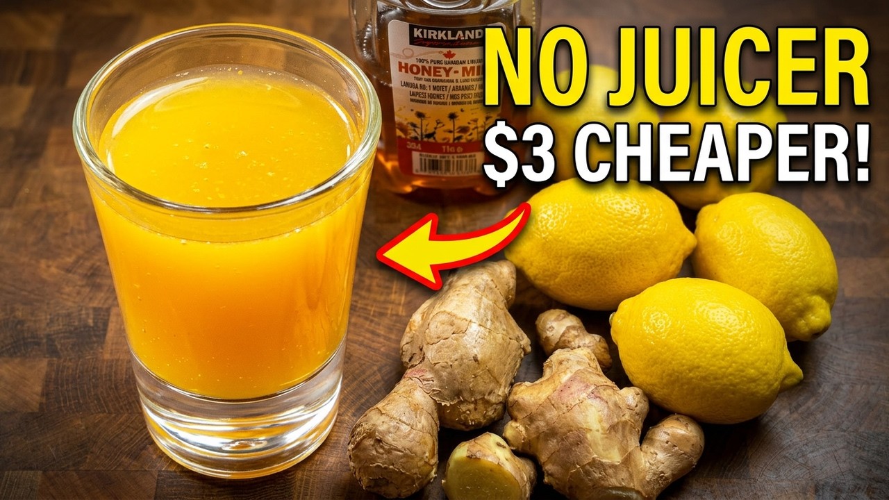 How To Make Ginger Shots @ Home | Easy Recipe NO Juicer Required!