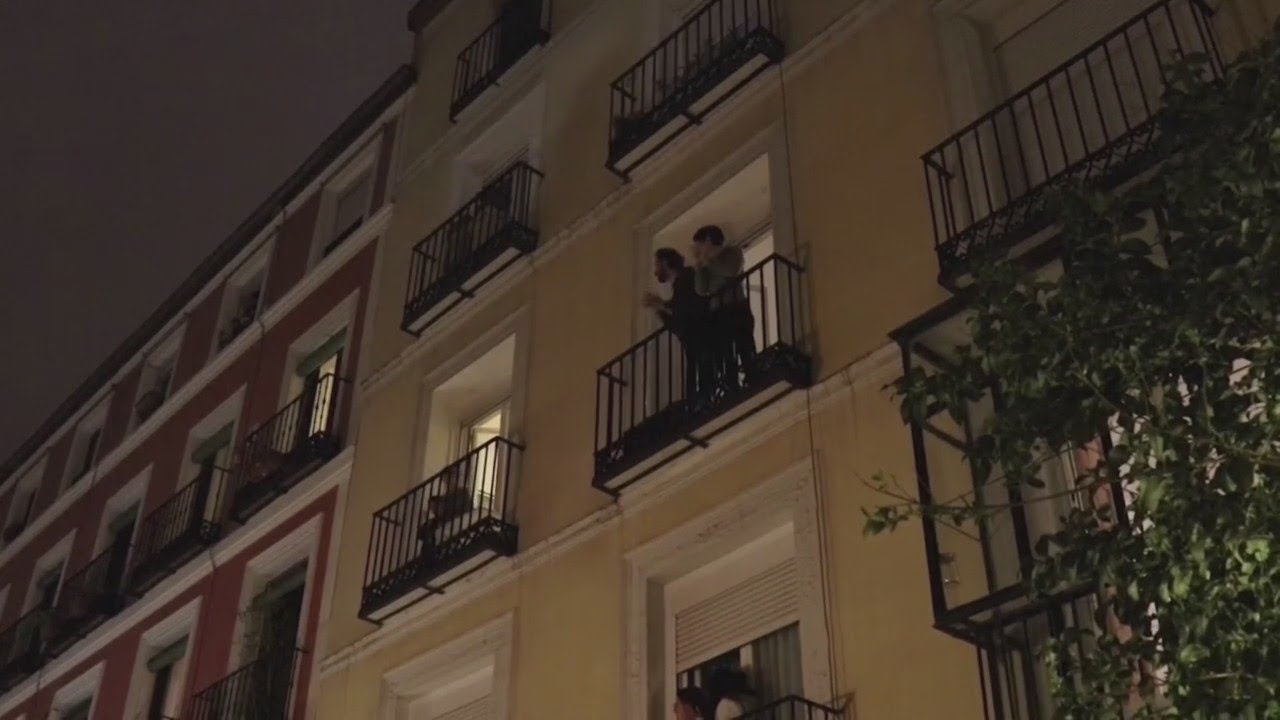 Madrid residents applaud health care workers amid Coronavirus lockdown