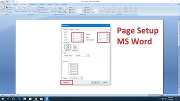 MS Word : Set Default Page Setup Margin, Font Size, Font Style Word 2007-2016