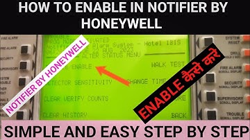 How to Enable in Notifier By Honeywell