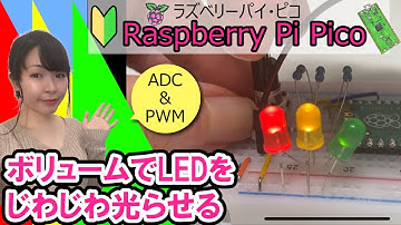 【ADC ＆ PWM超入門】ボリュームでLEDをじわじわ光らせる【Raspberry Pi Pico】