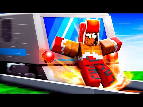 ТОЛЬКО 1 СУПЕРЧЕЛОВЕК ОСТАНОВИЛ ЭТОТ ПОЕЗД! СКОРОСТЬ 9999 КМ/Ч В РОБЛОКС!