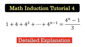 PMI04 Proof by Math Induction: Example with Detailed Explanation [English subtitles]