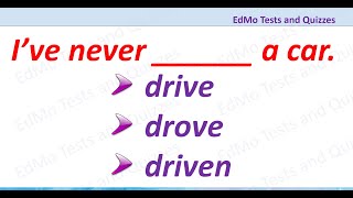 PRESENT PERFECT TENSE Quiz. Present Tense: 20 Questions. English Grammar Test. English quiz