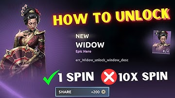 How To Unlock New Hero Widow ? | Shadow Fight Arena