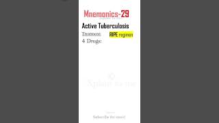 Tuberculosis RIPE regimen Mnemonics #usmle #usmlestep1 #mbbs #neetpg #next #medstudent #neet