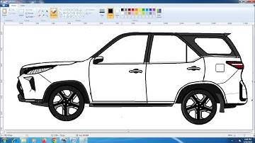 How to draw fortuner car | in ms paint|