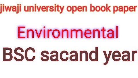 jiwaji university open book paper 2021//BSC 2nd year environmental full paper solution//