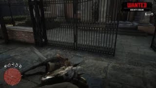 Red Dead Redemption 2 ACCIDENTAL GBH IN FRONT OF POLICE STATION FFS