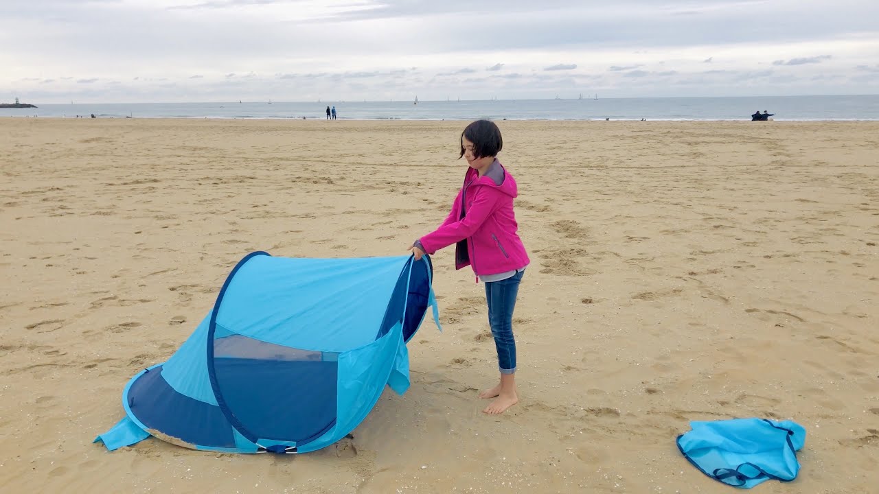 Pop Up Strandmuschel Abbau Einfach In 20 Sekunden Rossmann Ideenwelt Youtube