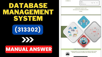 Database Management System | solved manual | manual answer | k scheme | DMS | 3rd semester 313302#5