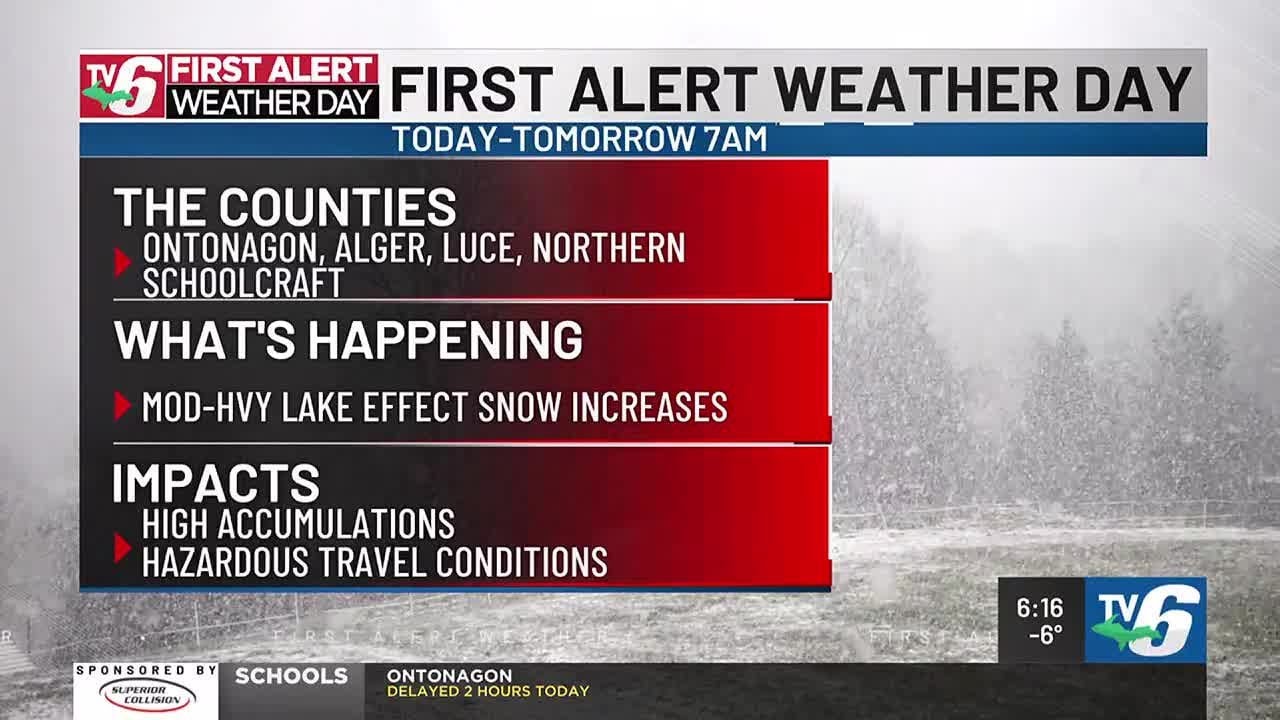 First Alert Weather Day as heavy lake effect snow increases - YouTube