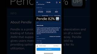 Pendle is 82% high !! Subscribe to my channel for daily crypto updates.