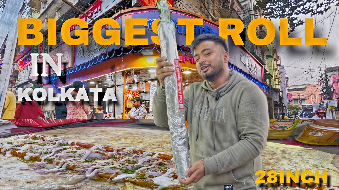 Kolkata Biggest Roll Challenge 😲| Street Food In Kolkata