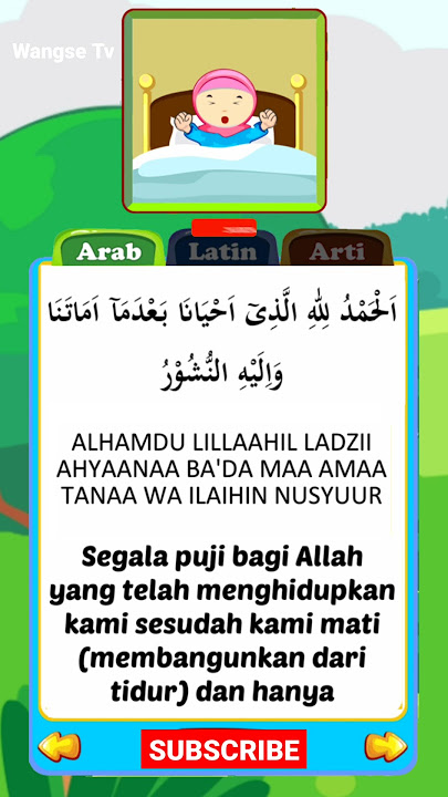 doa Bangun tidur dan artinya #shorts