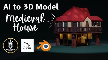 AI Concept to 3D Model - Medieval House - Full Modelling #3d #blender #blender3d #3dart #3dprinting