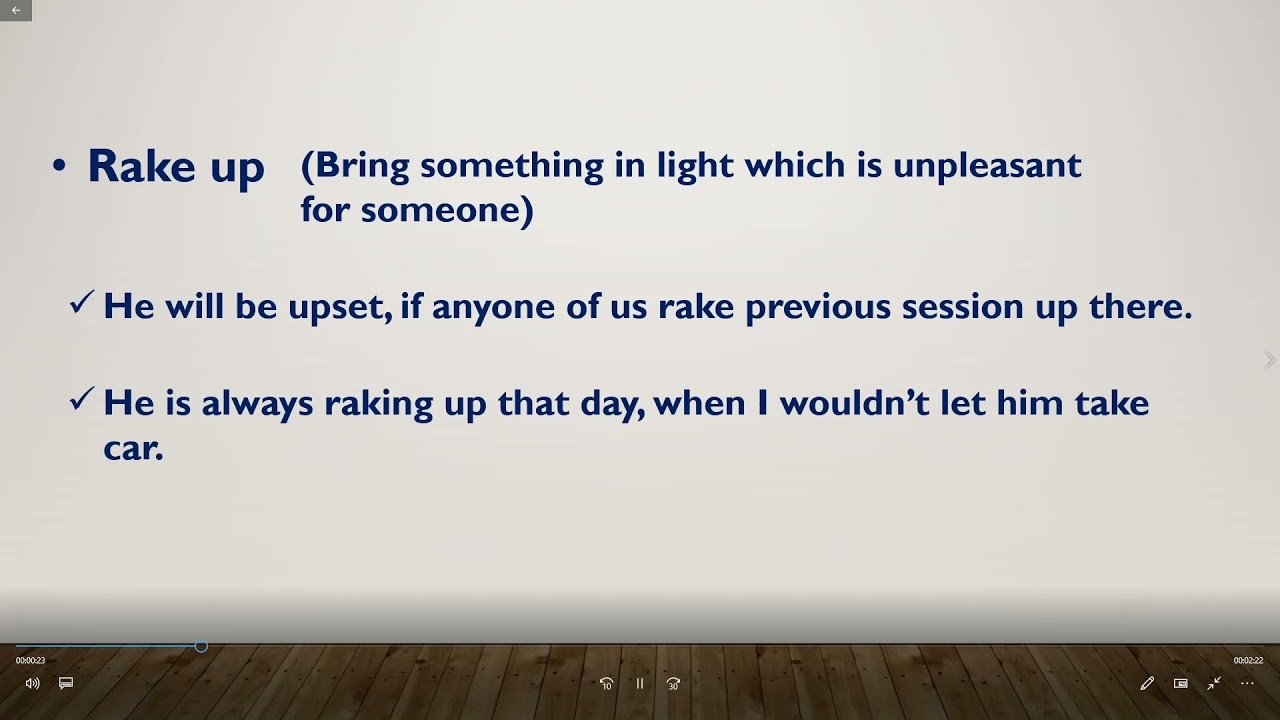 PHRASAL VERB RAKE UP/PILE UP YouTube