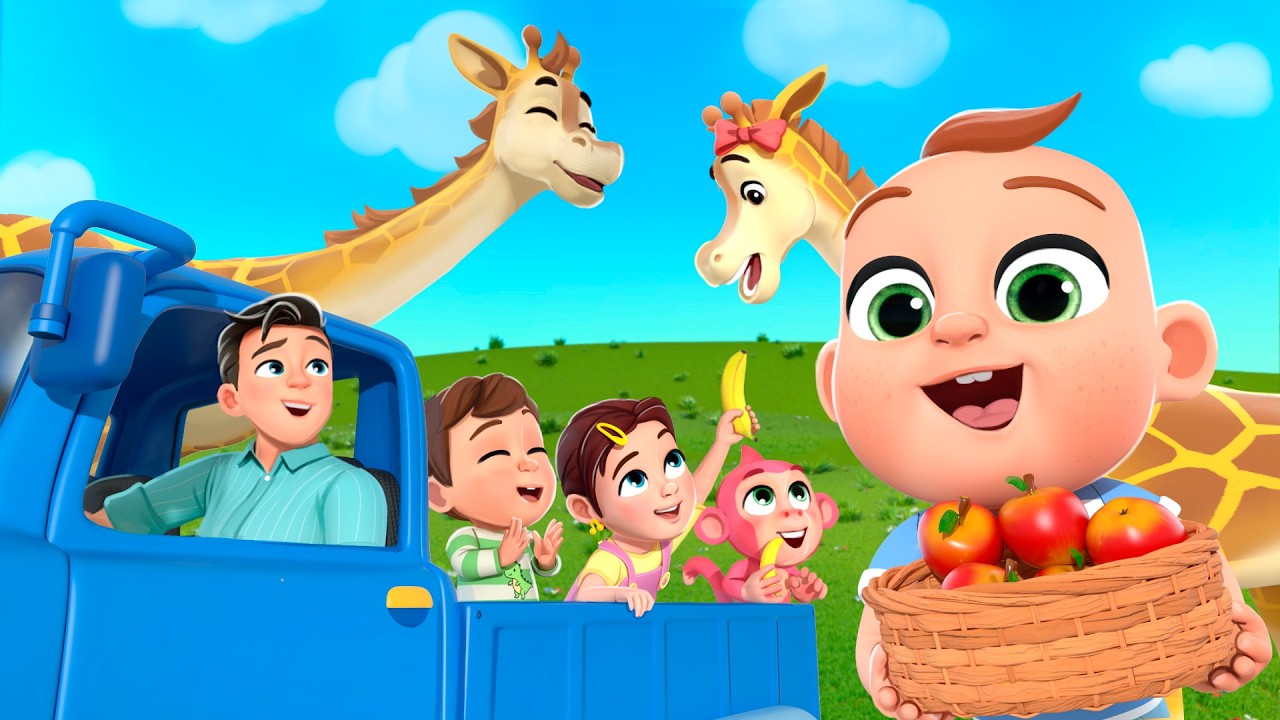 Likes to Eat Apples and Bananas! | Animal Safari Song for Kids by Almama