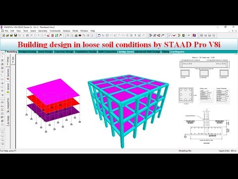 Building design in loose soil condition by Staad Pro V8i software - YouTube