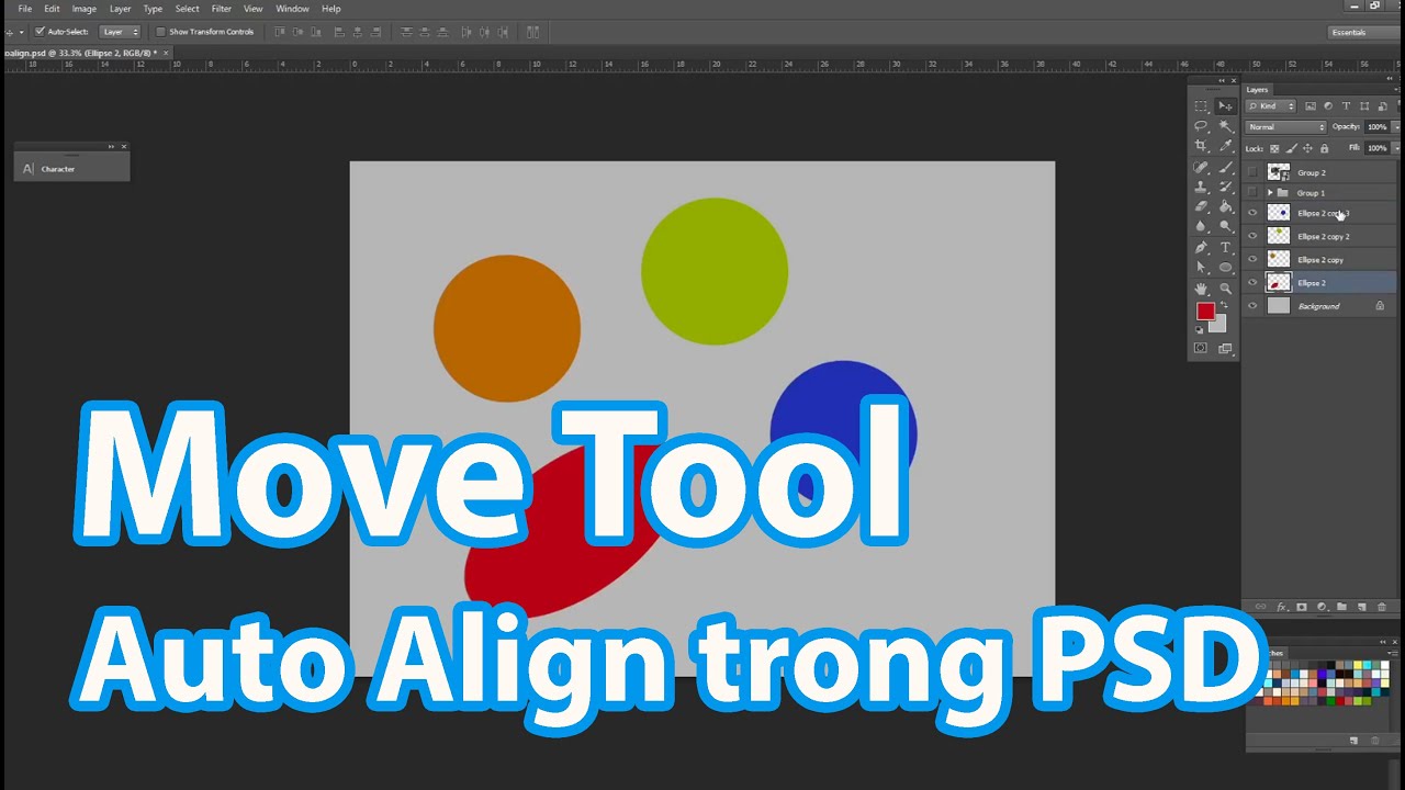 Move Tool and Auto Align Layer - YouTube