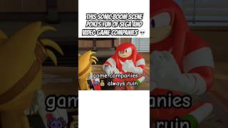 This Sonic Boom Scene Pokes fun of SEGA and Video Game Companies 💀 #sonic #shorts #memes