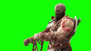 Kratos Removing His Arm Bandages - Green Screen
