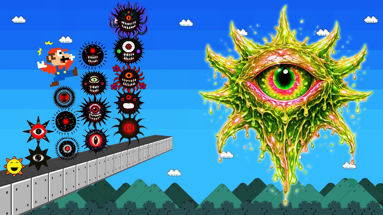 Mario's Hardest Challenge: Mario vs Mr.Sun Mustard Phase 100 | (Sprunki Compliation)