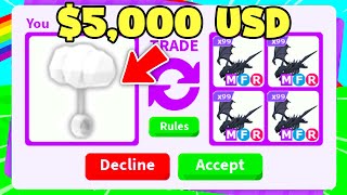 Trading Cloud Rattle in Adopt me! (Most expensive roblox item)
