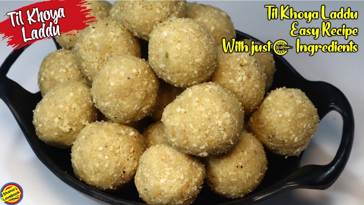 सिर्फ 3 चीजों से 5 मिनट में तिल के लड्डू, महीने-भर खाएं- Til Khoya Laddu Recipe in hindi- Til Laddu