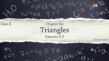 NCERT solutions Class 10 Chapter 6 Triangles Exercise 6.5