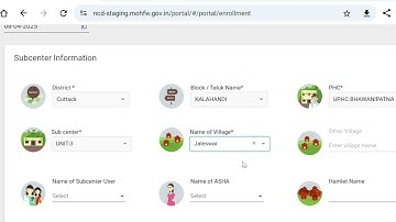 National NCD Portal - Beneficiary Enrolment in Web application