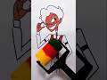Hazbin Hotel Alastor Amazing Acrylic Paint Art's 🎨✨🌈 #ytshorts #upsidedown #art