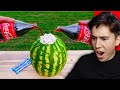 Experiment: Coca Cola and Mentos VS Watermelon | SUPER REACTION!