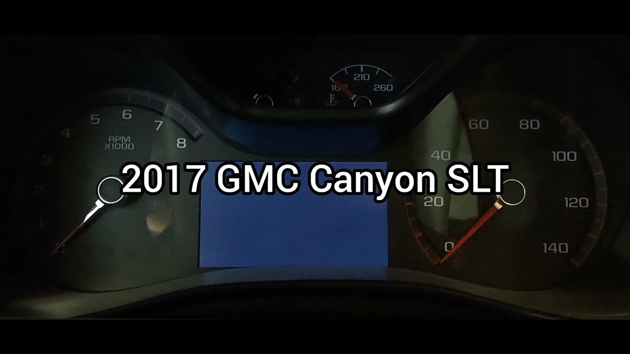 GMC - Canyon - 2017 - SLT: Gauge Cluster Startup Sequence