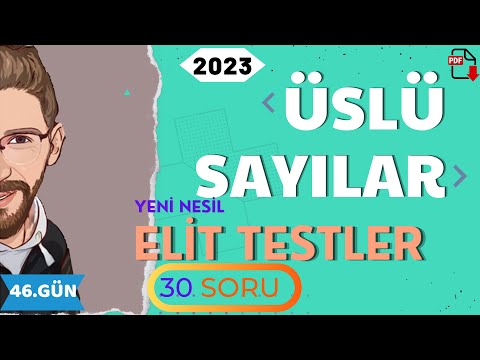 ÜSLÜ SAYILAR | ELİT TESTLER | 46.GÜN | 80 Günde Devri TYT Matematik | RENKLİ ÜCRETSİZ PDF