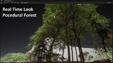 Real time look at a procedural forest UE5