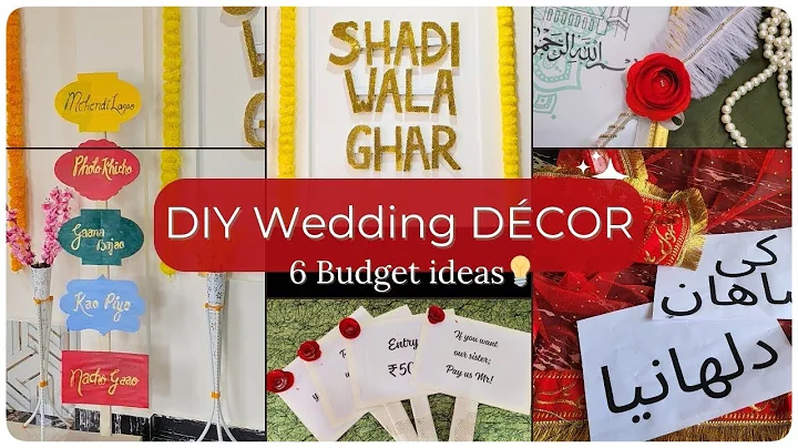 DIY 6 Stunning Wedding DÉCOR ideas (team bride) Pinterest inspired #wedding #weddingdecor #diy