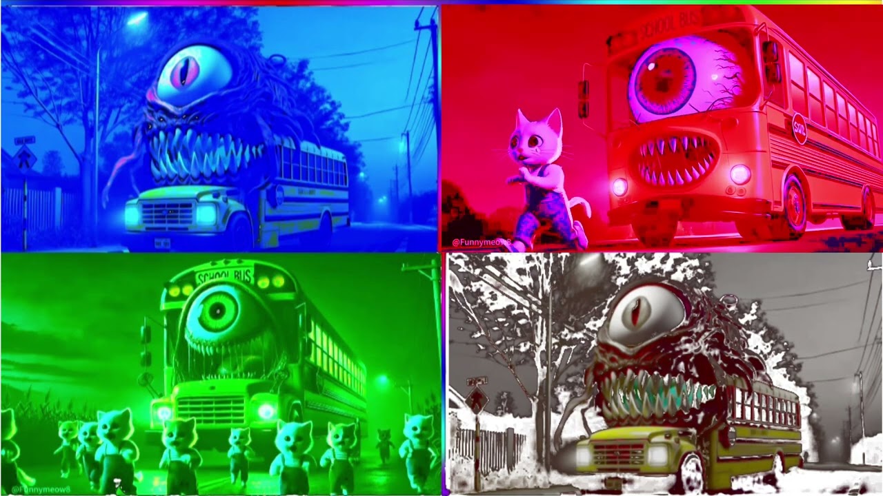 School bus coffin dance monster