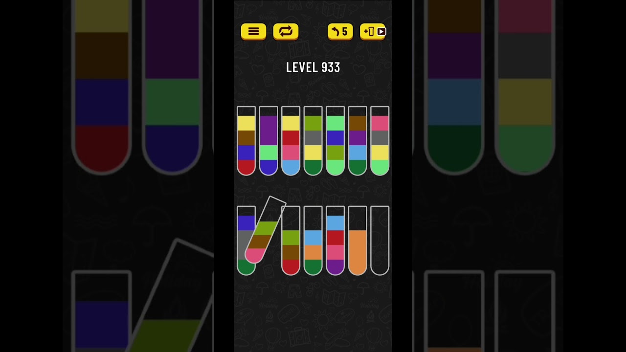 Water sort puzzle level 933