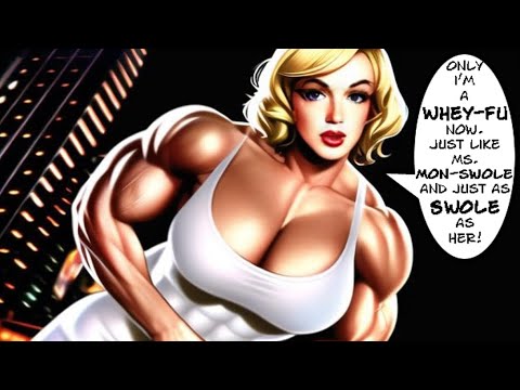 Female muscle cartoon Marilyn Monroe muscle growth - YouTube