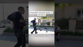 Police stops guy for riding bike on sidewalk 😳