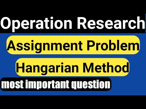 Assignment Problem || Minimization Assignment Problem || Operations Research Assignment Problem