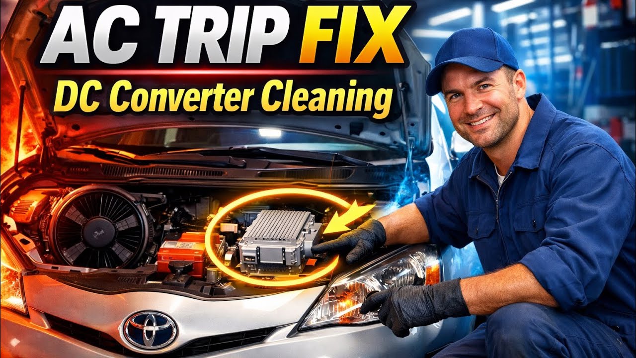 Hybrid Car DC Converter Cooling System Cleaning & AC Trip Problem | How to Control Overheating