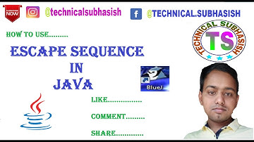 #ESCAPE_SEQUENCE   #java  how to use escape sequence  #programming_example || Technical Subhasish