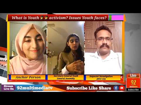 live with Maha Khan     Importance ofYouthActivismin2021    16th September   2021 09 00pm