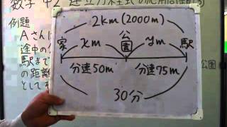 中学２年 数学 連立方程式の応用問題 Youtube